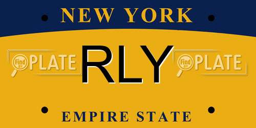 RLY New York License Plate