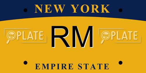 RM New York License Plate