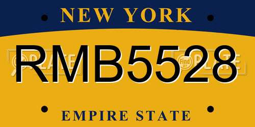 RMB5528 New York License Plate