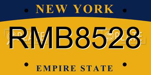 RMB8528 New York License Plate