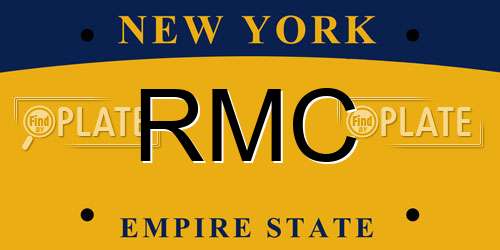 RMC New York License Plate