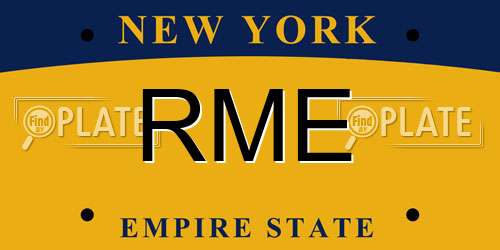 RME New York License Plate