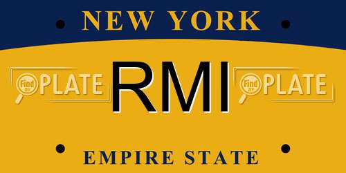 RMI New York License Plate