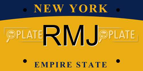 RMJ New York License Plate