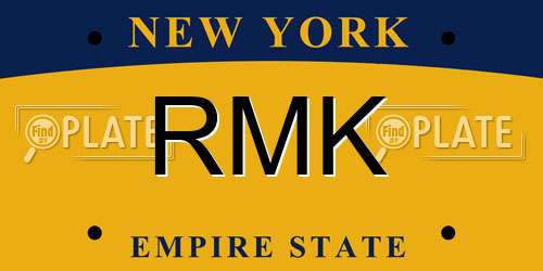 RMK New York License Plate