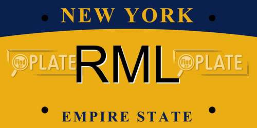 RML New York License Plate