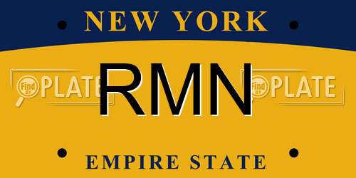 RMN New York License Plate