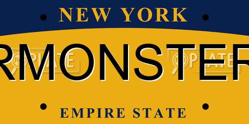 RMONSTER New York License Plate