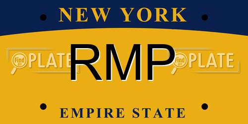 RMP New York License Plate