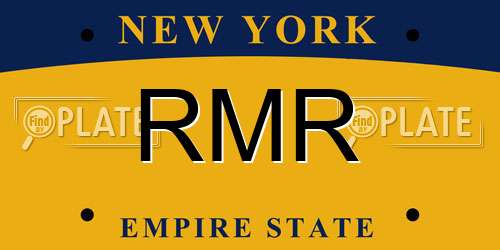 RMR New York License Plate
