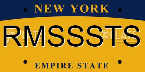 RMSSSTS New York License Plate