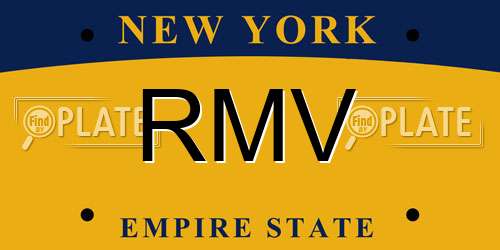 RMV New York License Plate