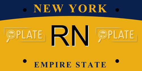RN New York License Plate