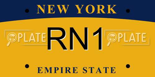 RN1 New York License Plate