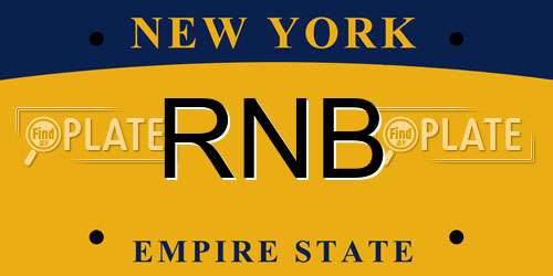 RNB New York License Plate