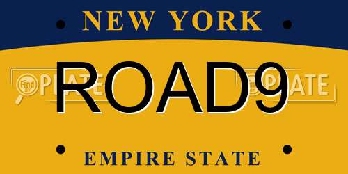 ROAD9 New York License Plate