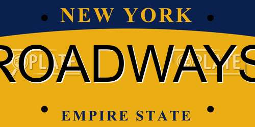 ROADWAYS New York License Plate