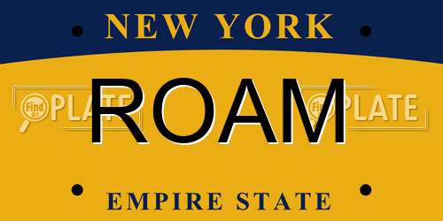 ROAM New York License Plate