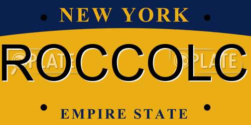 ROCCOLC New York License Plate