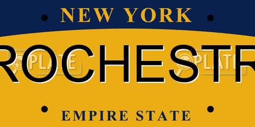 ROCHESTR New York License Plate