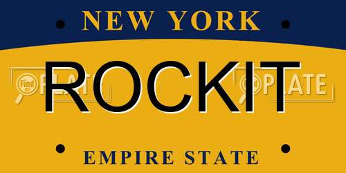 ROCKIT New York License Plate