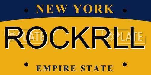 ROCKRLL New York License Plate