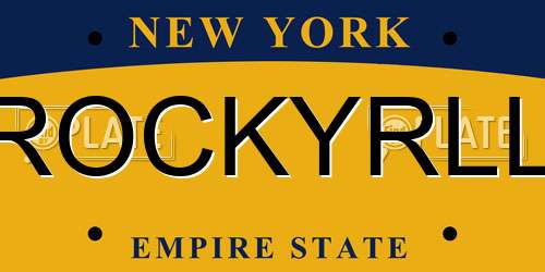 ROCKYRLL New York License Plate
