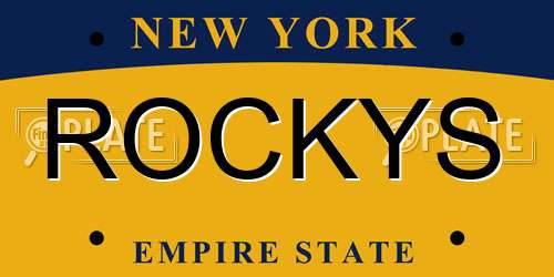 ROCKYS New York License Plate
