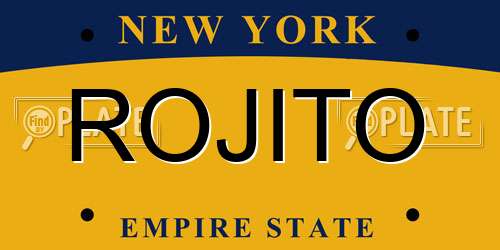 ROJITO New York License Plate