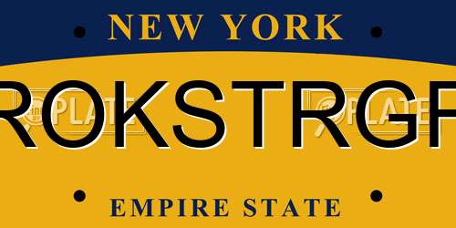 ROKSTRGF license plate in NY state