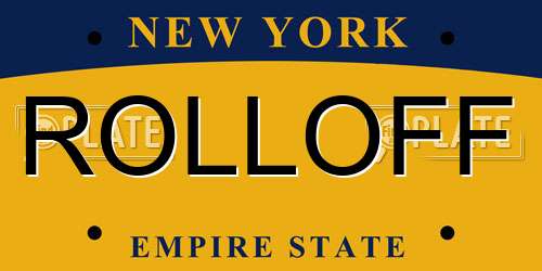 ROLLOFF New York License Plate