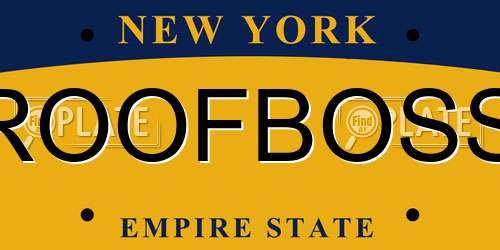 ROOFBOSS New York License Plate