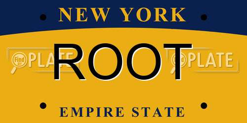 ROOT New York License Plate