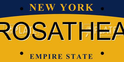 ROSATHEA New York License Plate