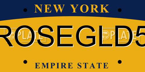 ROSEGLD5 New York License Plate