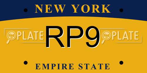 RP9 New York License Plate