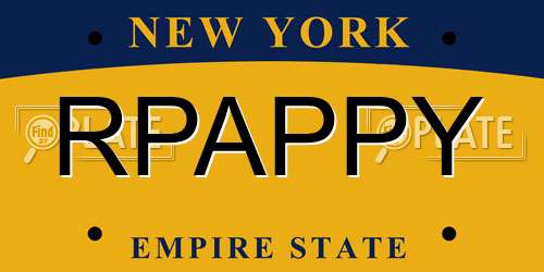 RPAPPY New York License Plate