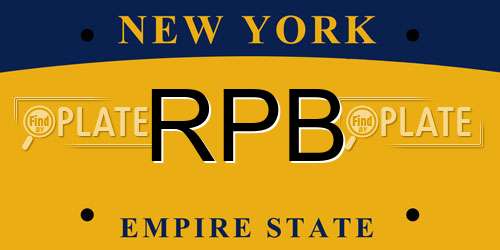 RPB New York License Plate