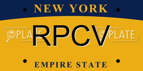 RPCV New York License Plate