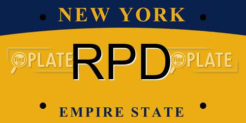 RPD New York License Plate