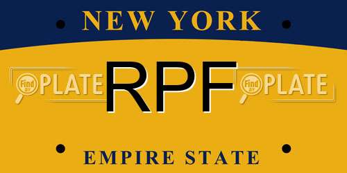 RPF New York License Plate