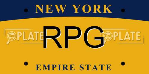 RPG New York License Plate