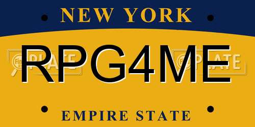 RPG4ME New York License Plate