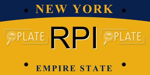 RPI New York License Plate