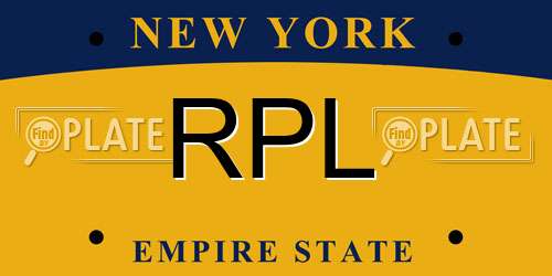 RPL New York License Plate