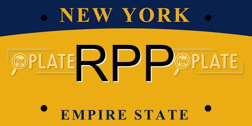 RPP New York License Plate