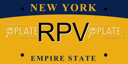 RPV New York License Plate
