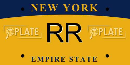 RR New York License Plate
