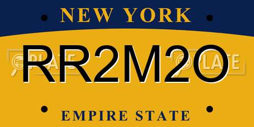 RR2M2O New York License Plate
