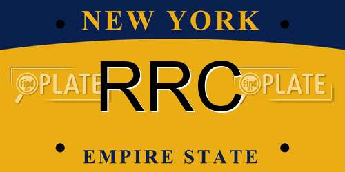 RRC New York License Plate